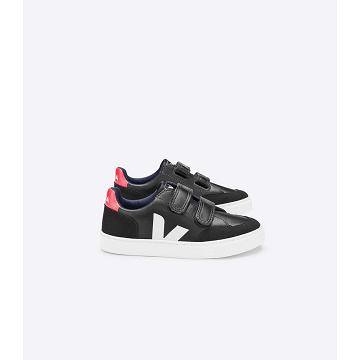 Veja V-12 LEATHER Tornacipő Gyerek Black/White | HU 870QMA